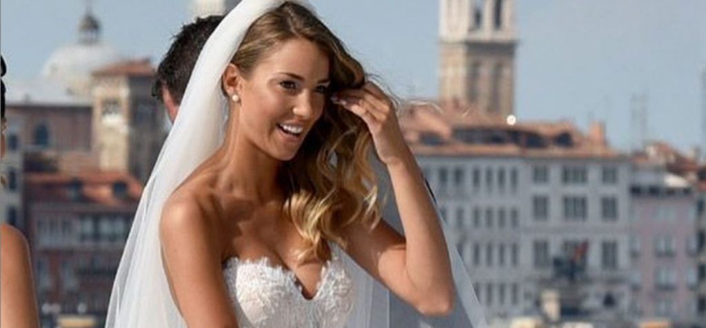 La modelo Alice Campello el día de su boda en Venecia con Alvaro Morata