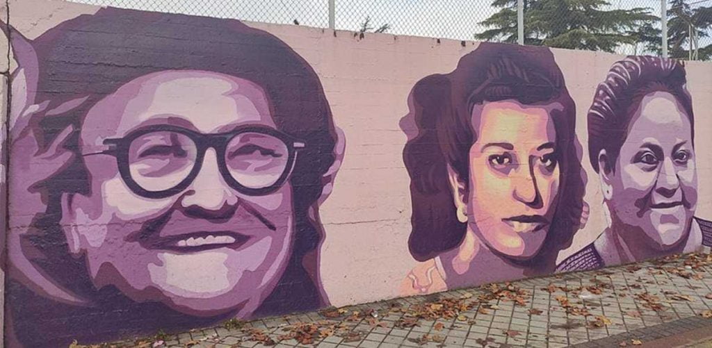 Mural de Ciudad Lineal que ha inspirado el movimiento #MírameALaCara