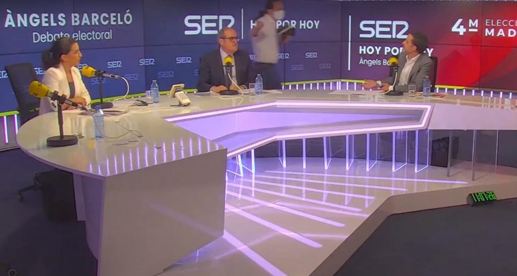 Pablo iglesias abandona el debate de la Cadena Ser