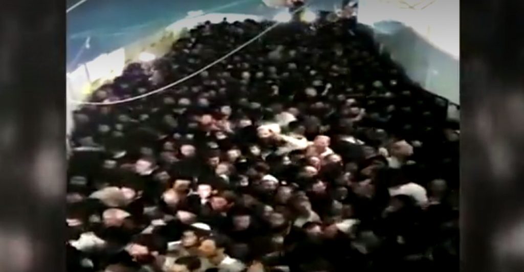 Imagen de la avalancha en Israel