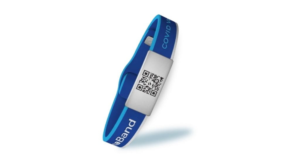 La ImmunaBand con el código QR